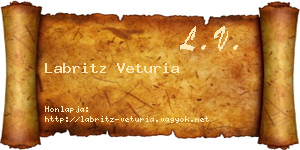 Labritz Veturia névjegykártya
